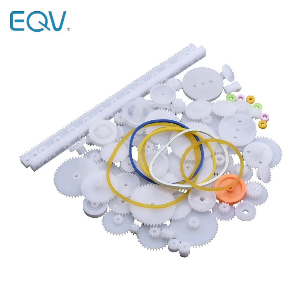 

Smart Electronics 75 шт./лот пластиковая шестерня, стойка, шкив, ремень, червячная передача, одинарная и двойная шестерня, 8-56 зубьев
