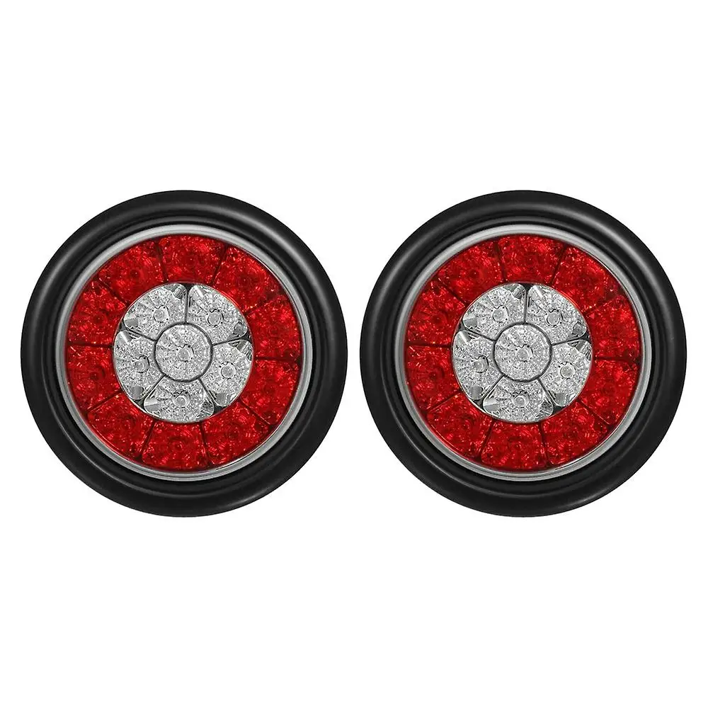 

2x Round 4inch Red/amber Led Truck Trailer Tail Lights Brake Lights
