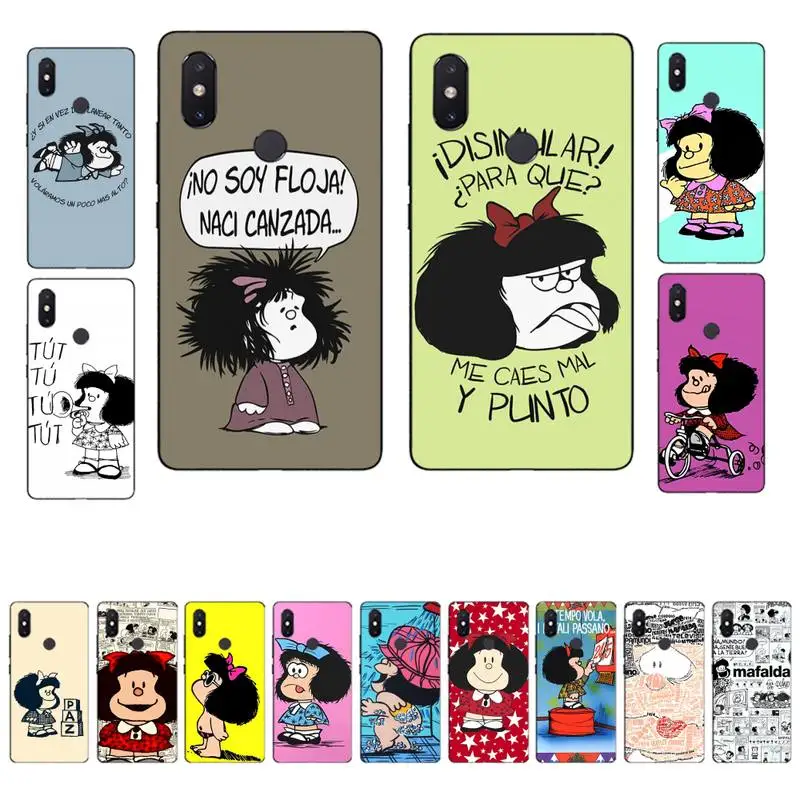 

Mafalda Phone Case for Xiaomi mi 5 6 8 9 10 lite pro SE Mix 2s 3 F1 Max2 3