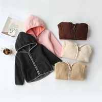 childrens clothing coat cardigan sweater fleece hooded fleece autumn and winter baby girls small and medium childrens warm