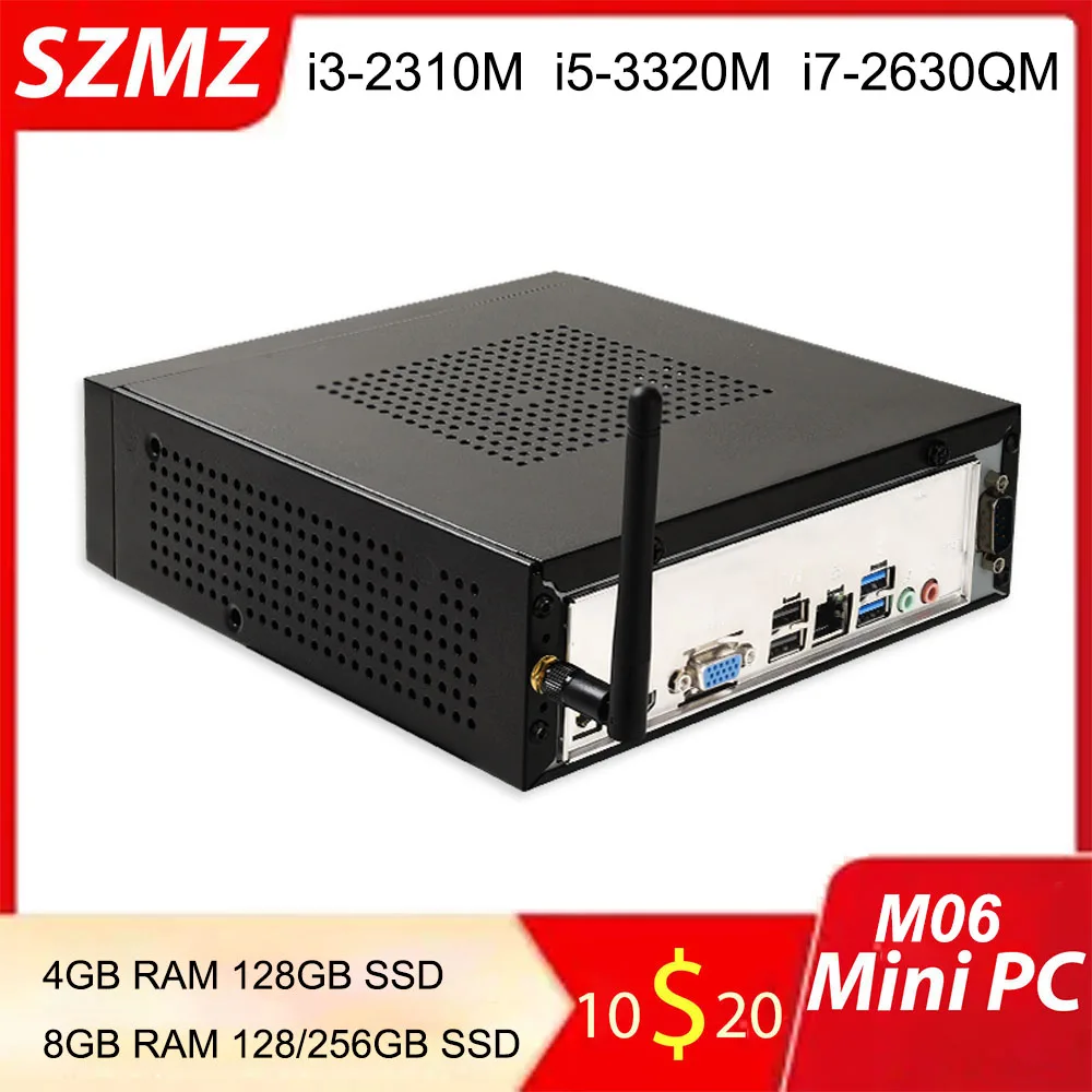 

SZMZ Mini PC Intel Core i3 i5 i7 Processor Desktop Conputer 8G 128GB 256GB SSD WiFi Gigabit Ethernet VGA HDMI Windows 10 Linux
