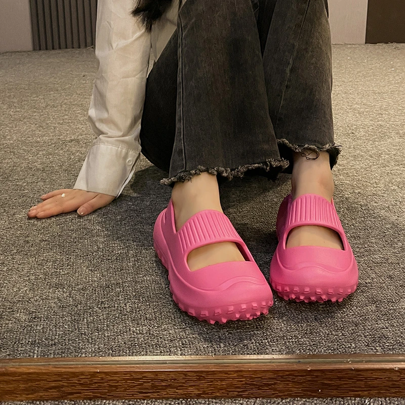 

Women Sandals Round Toe Thick Sole Pillow EVA Slippers Non Slip Ladies Indoor Slides Comfort Suitable Outdoor Beach Slipper