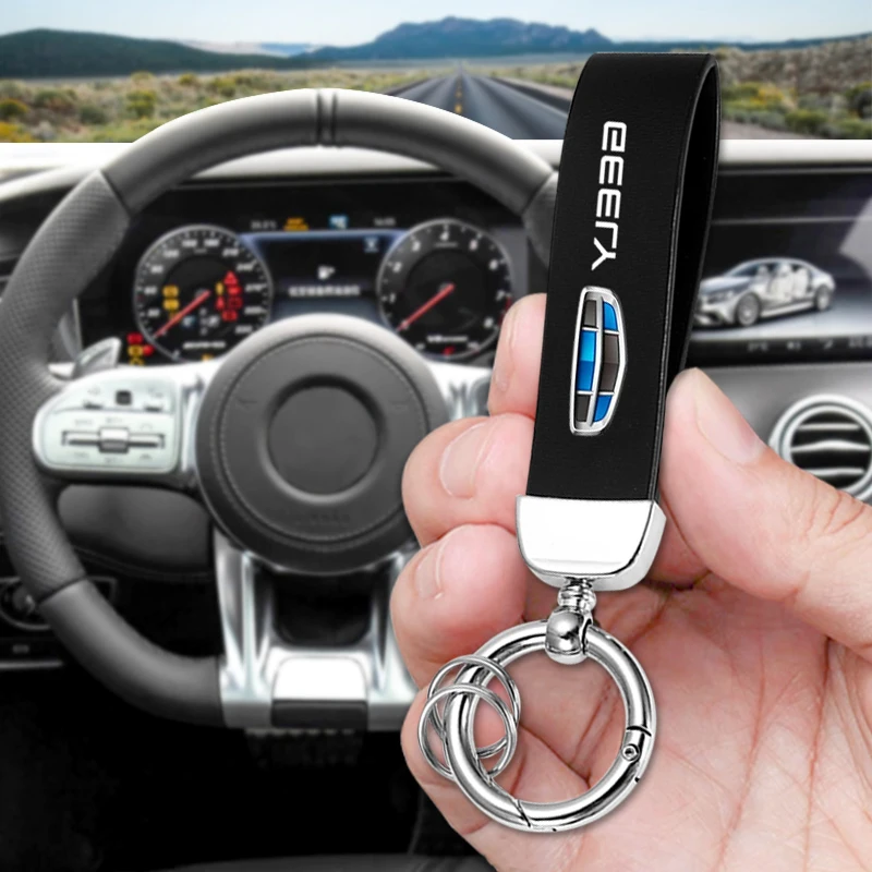 

Кожаный брелок для ключей с логотипом автомобиля, пряжка для интерьера цепи для Jaguar Xf Xe X Type F Pace Power S Type Pace Xk Xkr Xfl Xjs X250, аксессуары