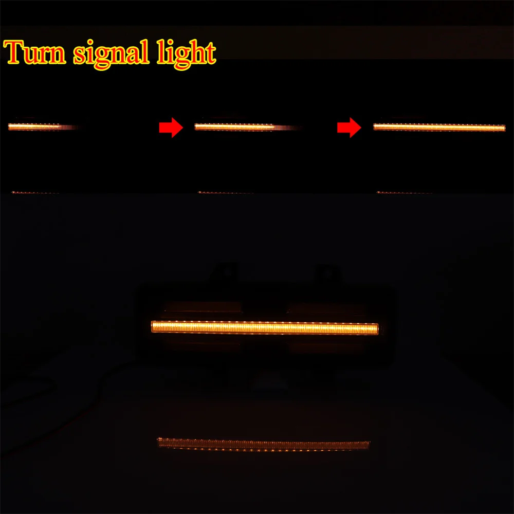 Двухцветный динамический янтарный светодиодный указатель поворота переднего