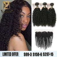 human hair bundles with frontal kinky curly hair bundles with frontal 13x4 lace frontal brazilian hair bundles with frontal