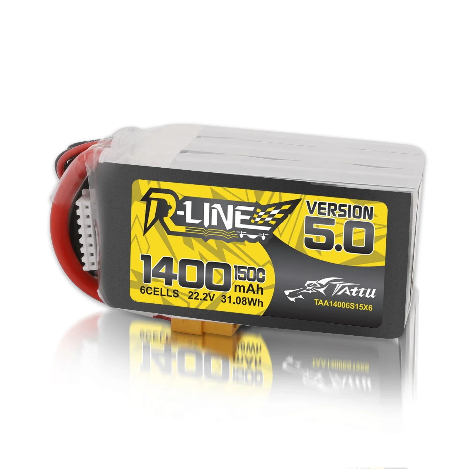 Tattu R-Line 1200 мАч 1400 6S Lipo Батарея 150C XT60 Plug RC Power для 5-дюймового самолета FPV Racing Multirotor