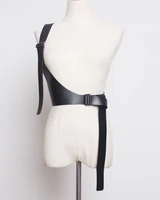 fashion pu leather strap belt irregular suspender for women ladies one shoulder sling belt for shirt dress clothing accessories