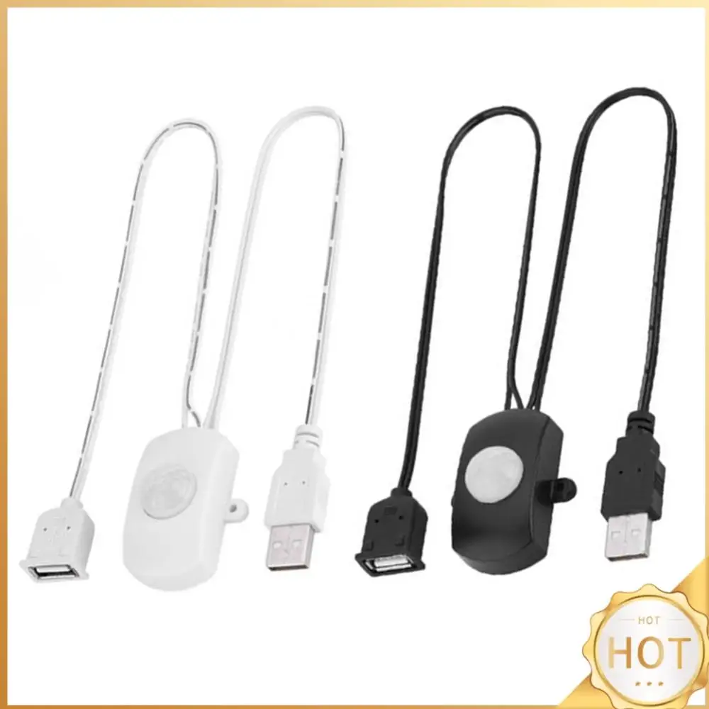 Фото Умный инфракрасный PIR-выключатель с USB-интерфейсом, мини-выключатель для коридора, практичный, портативный, регулируемый, для ванной комнаты и подвала №1