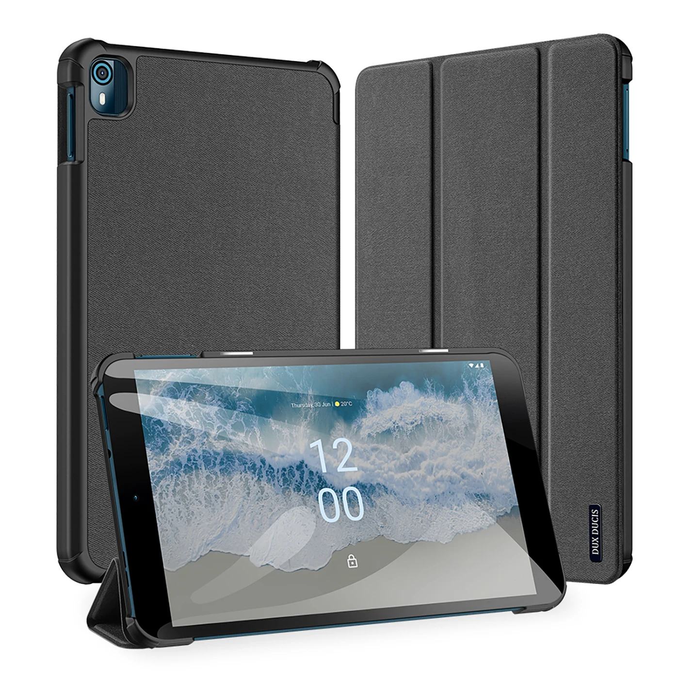 

DUX DUCIS DOMO Series Luxury Tablet Case for Nokia T10 PU+TPU Smart Sleep-Wake Trifold-Stand Protective Cover Full Protection