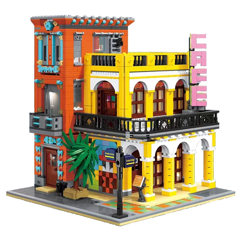 

3000+Pcs Mini City Building Blocks Street View Shop Bricks Store MOC Toys Gifts for Kids Children Adult Action Figures Technical