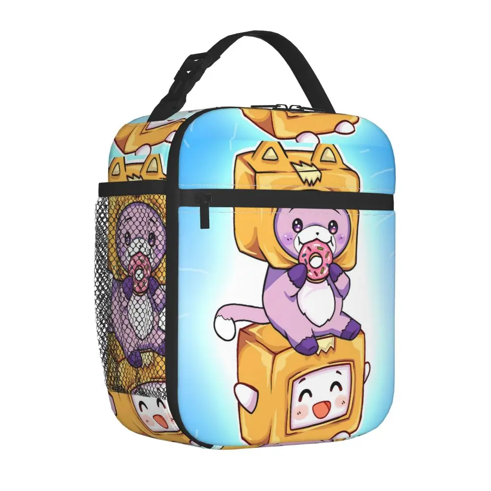 

Kawaii Foxy Boxy Insulated Lunch Bags Portable Lanky Box Cartoon Meal Container Thermal Bag Tote Beach Picnic Food Storage Bags