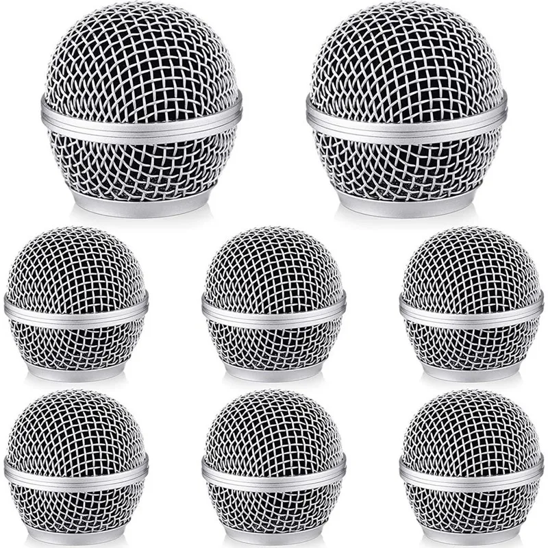 

8PCS Microphone Head Replace Microphone Grille Mic Head Microphone Head Replacement Parts Head Mesh Grille Music