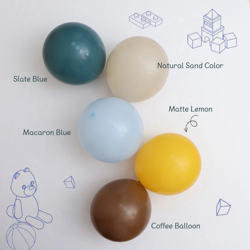 92 Шт. Шиферно-синие Лимонные Искусственные Арочные Шары Для Крещения