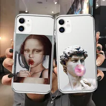 Abstract Art Characters Cartoon Phone Case For iPhone 11 12 13 Mini Pro Max X XR XS Max 8 7 6 Plus SE 2020 Clear Soft TPU Cover