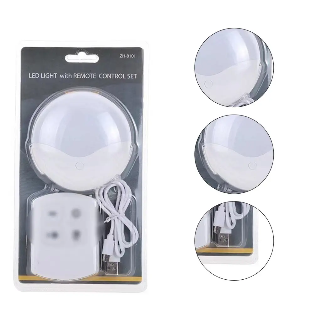 

Wall Lamp Wireless Remote Control Pat Light Three-color Light Intelligent Emergency Night Light Bedroom Induction Cabinet Lamp