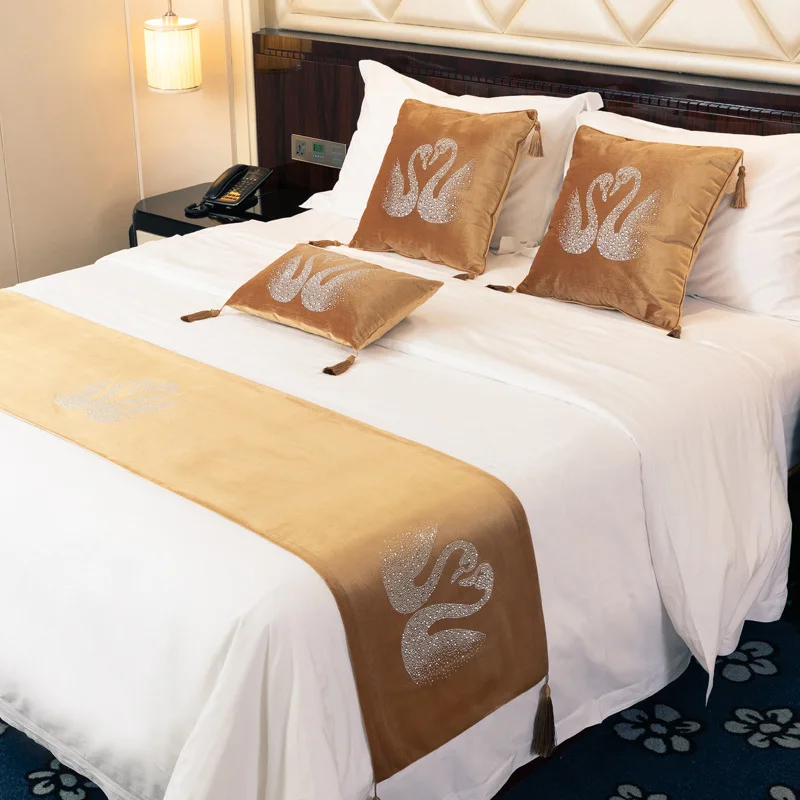 Velvet Hot Ironing Diamonds Bed Runners High-gradeTable Flag