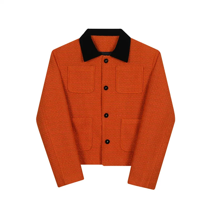 Пальто NOYMEI мужское оранжевое с отложным воротником классический модный пиджак в