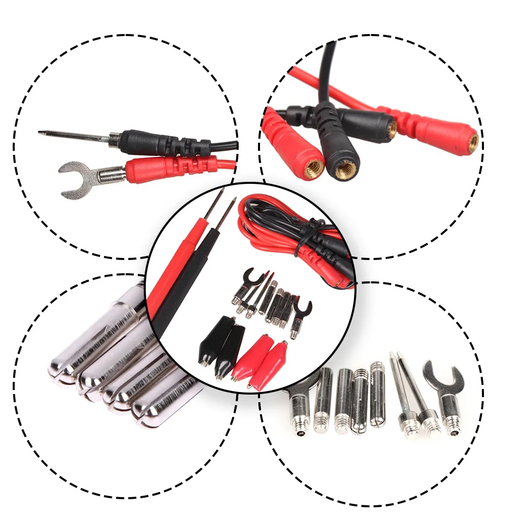 

16 Pieces Set Multimeter Test Probes Needles Portable Replaceable Ammeter Tester Pens Testing Instrument Replacing Parts