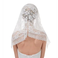 white black veil bridal veils wedding mantillas chapel veils muslim head covering lace catholic veil mantilla welon slubny