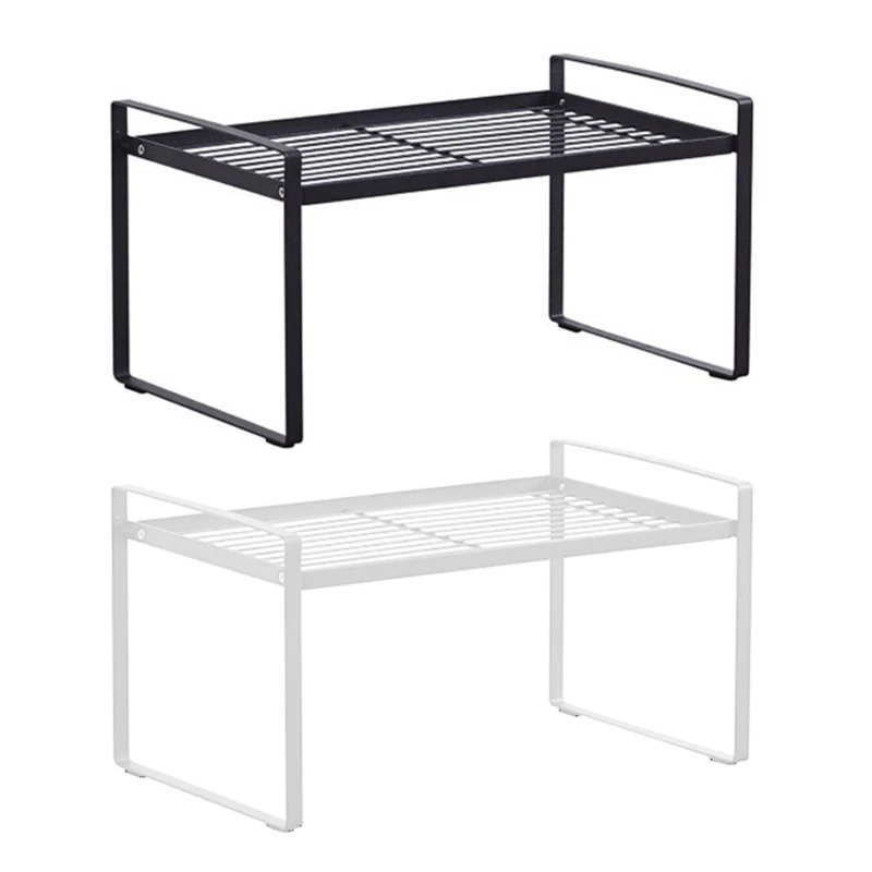 

Kitchen Shelf Organizer Stand Iron Handle Spice Rack Desktop Cups Saucers Holder Support 53CA