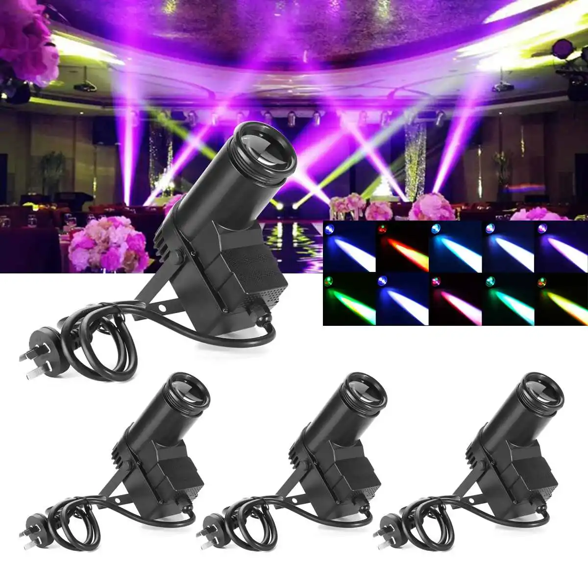 30 Вт RGBW светодиодный DMX512 сценический светильник точечный луч Точечный 6CH для DJ DISCO
