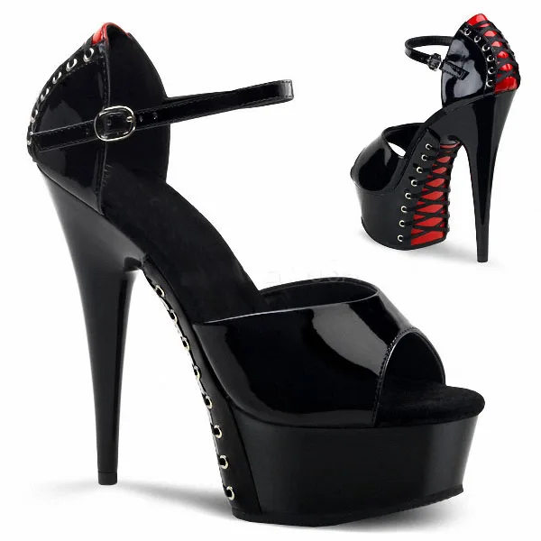 6 Inches Platform Sandals Exotic Nightclub Bride 15cm Stripper Heels Mature Sexy Fetish Shoes Pole DanceNightclub Peep Toe Dress