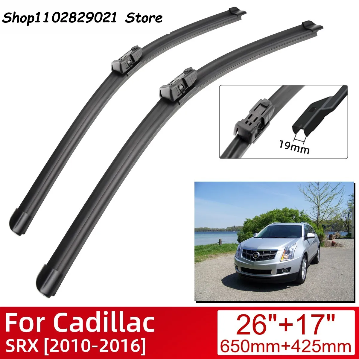 

For Cadillac SRX 2010-2016 Car Accessories Front Windscreen Wiper Blade Brushes Wipers 2016 2015 2014 2013 2012