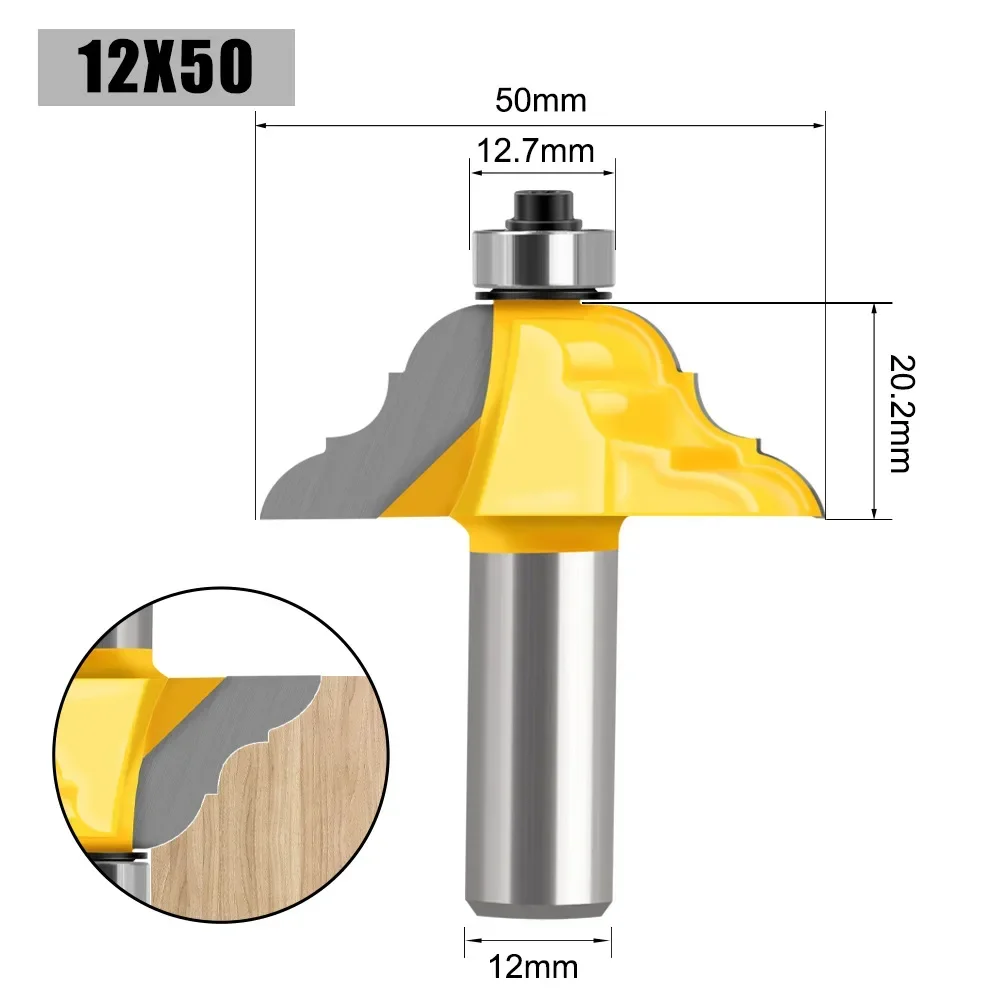 1 шт. 1/2 &quot12 7 мм 12 фреза с хвостовиком для резьбы по дереву выпуклое ведро нож