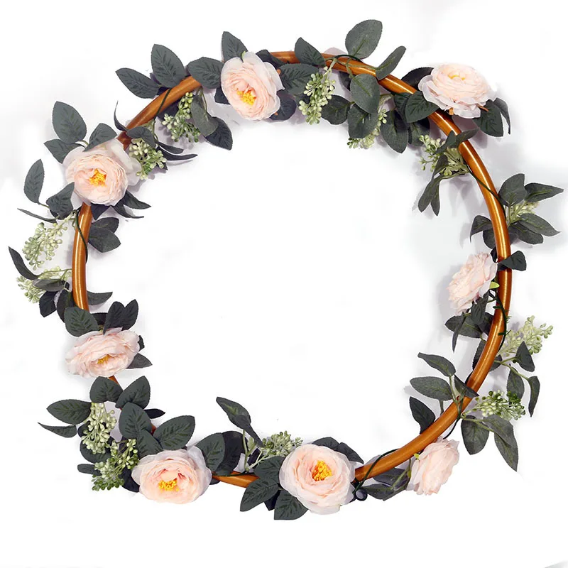 

Simulation Camellia Flower Plant Rattan Decorations Holiday Party Outdoor Scene Layout Camellia Plant Rattan Ornament