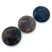 1 pcs black petrified wood stone fossil pendant round gemstone necklace bracelet earring accessories reiki diy healing lucky