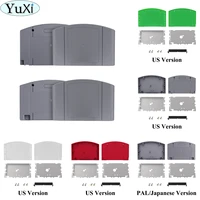 yuxi 1set replacement game card shell for n64 game cartridge cover plastic case us eu version