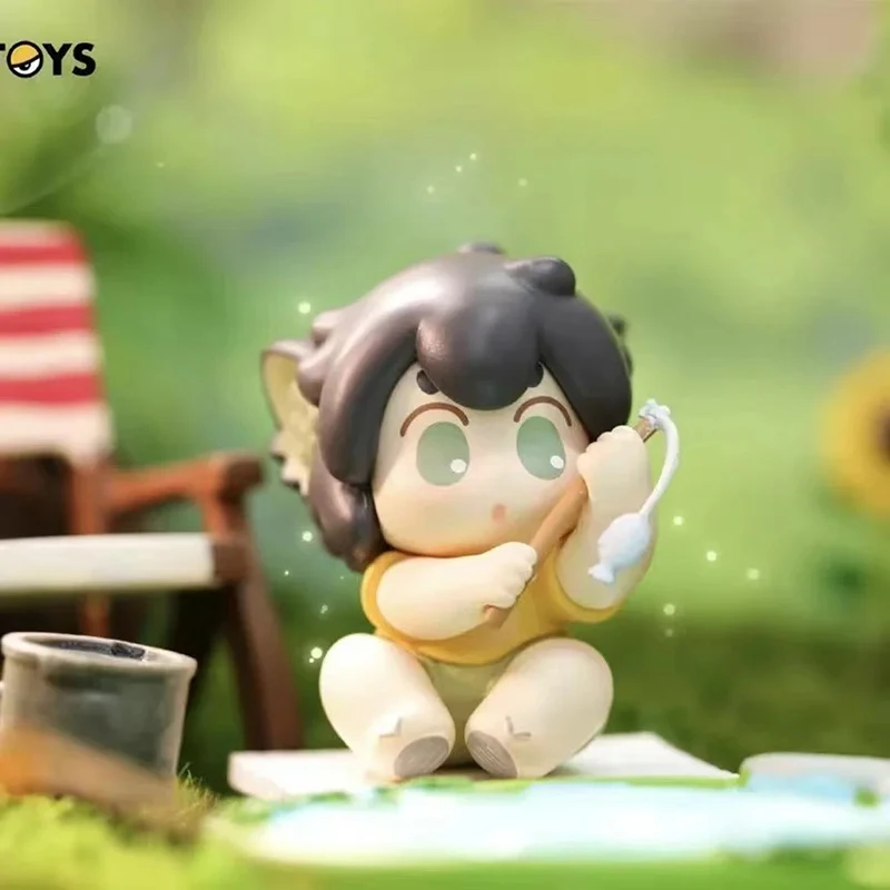 Подлинная слепая коробка Luo Xiaohei серия для кемпинга игрушки подтверждающий стиль