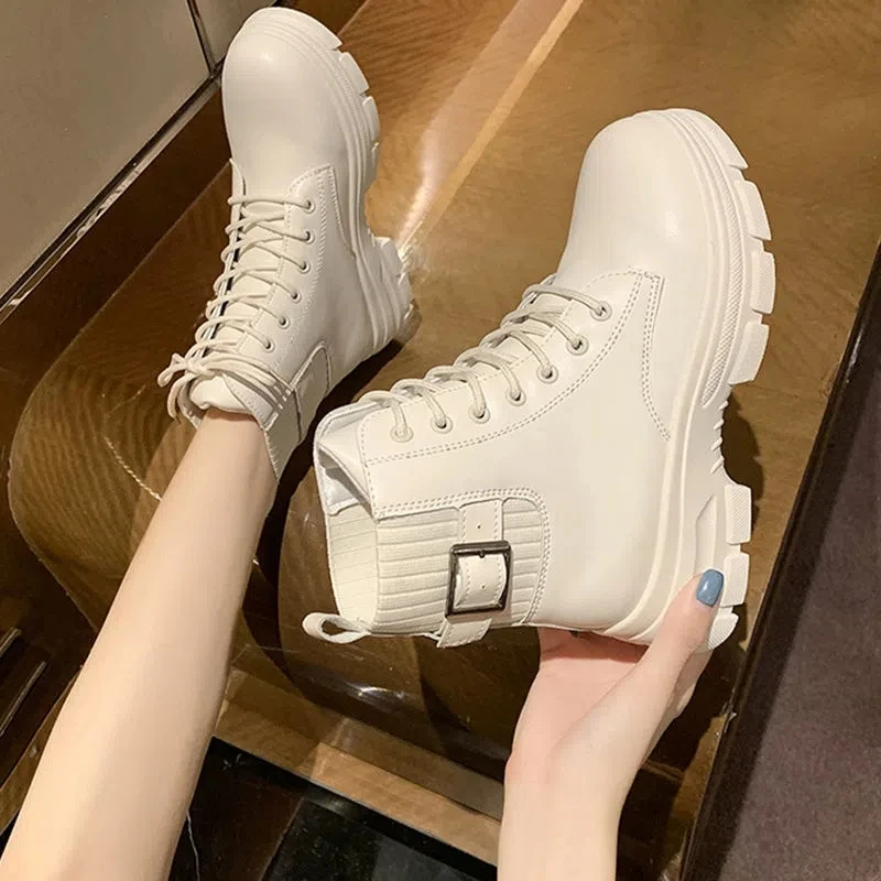 

Новое поступление, мягкие ботинки, женская обувь, женские ботинки, модные круглые ботильоны из искусственной кожи, зима 2022, эластичные черные ботинки, удобные ботинки