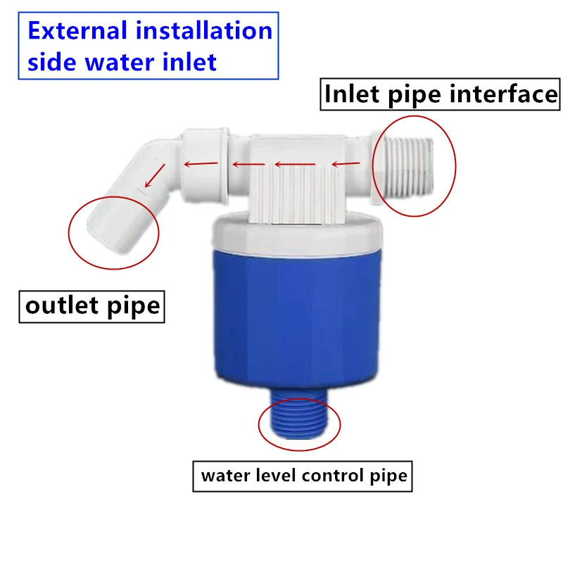 

1/2 Inch 3/4" 1" Smart Water Valve Float Valve for Water Tank Male Thread Floating Ball Valve Flotadores Vertical Exterior Valve