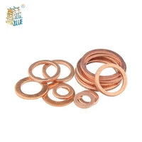 10 50pcs solid copper washer shim flat gasket rings seal plain spacer washers fastener m5 m6 m8 m10 m14 m16 m18 m20 m22 m24