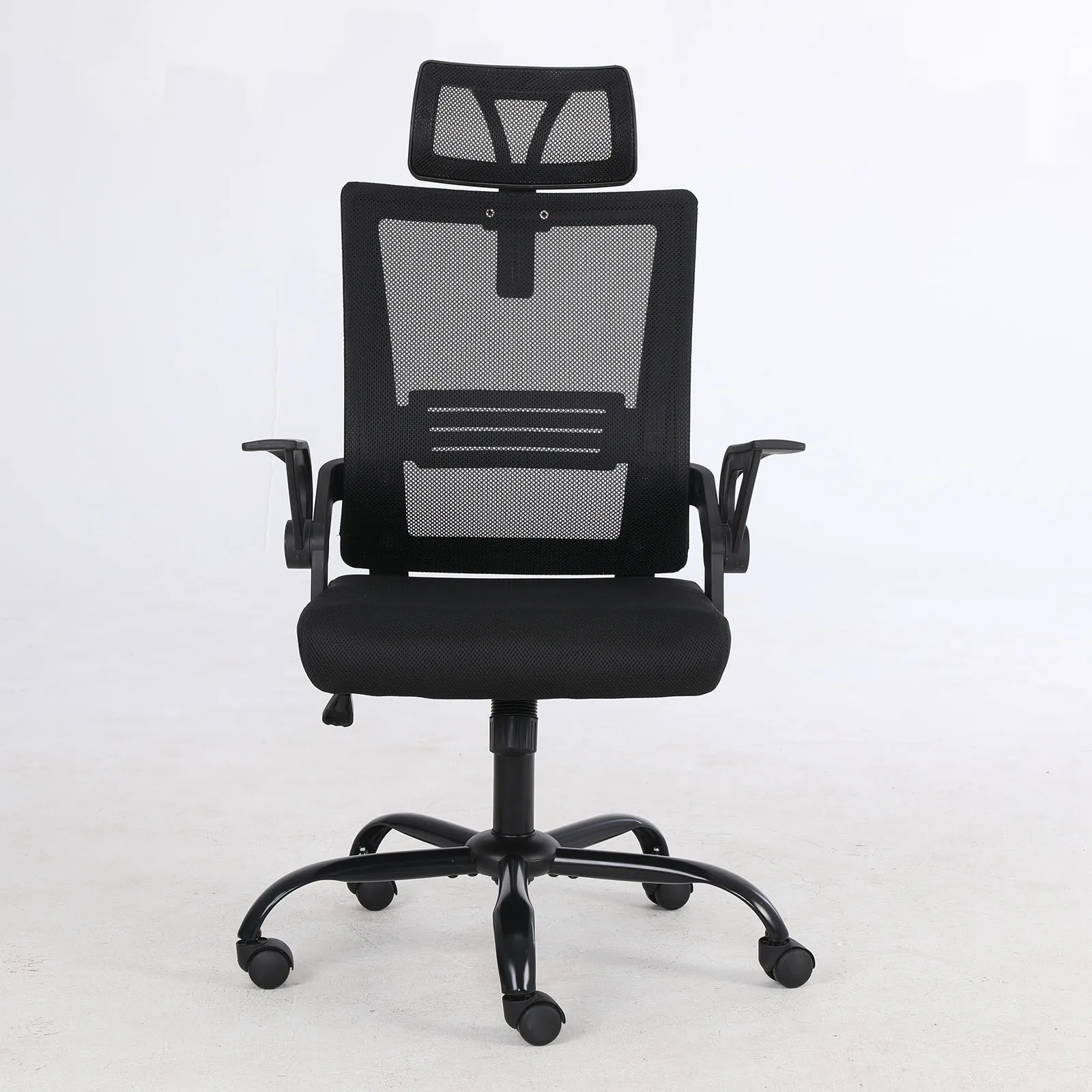 

Home Office Chair Breathable Mesh Computer Chair Lumbar Support Modern Simple Adjustable Chair Height With Fixed Armrests