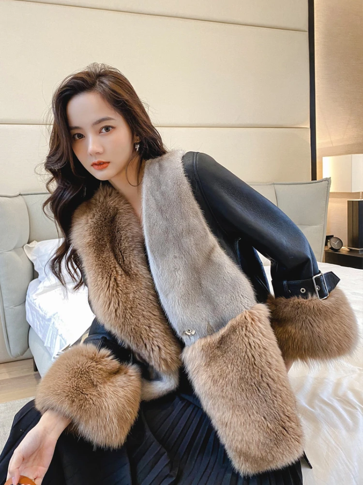 Fur Coat Women's Short Winter New Fox Fur Whole Mink Fur European Goods Wool Korean Style Jacket