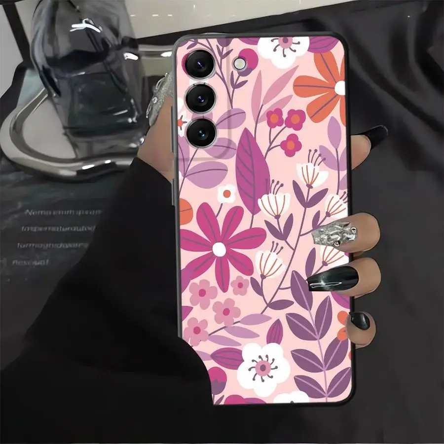 Чехол для телефона Samsung Galaxy A70 A15 A50 A05 A04 A06 A13 A20 A12 A17 A16 A40 с экзотическим цветочным принтом (art.: 3920da0db4bec) - 3920da0db4bec
