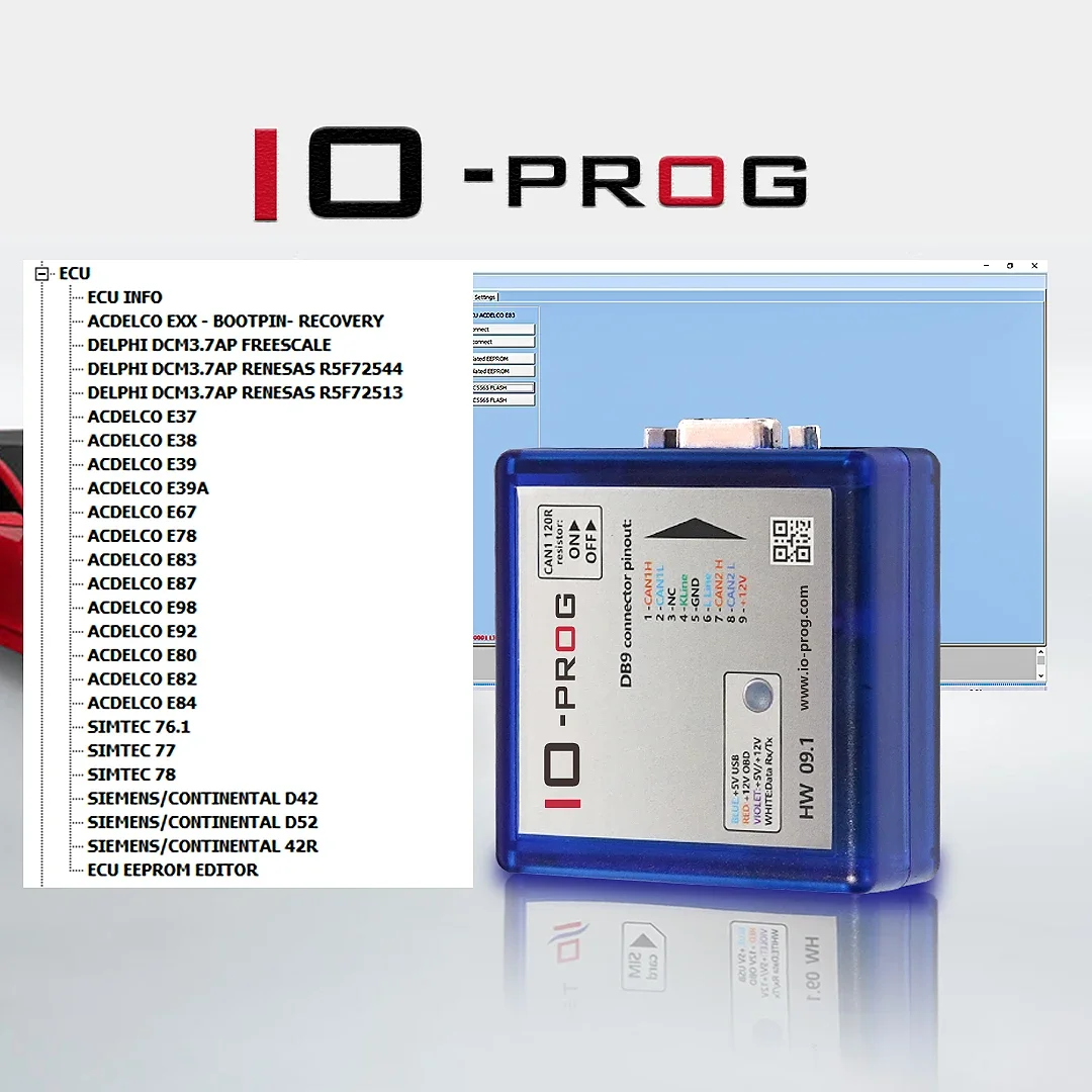 Новейший программатор IO-PROG BD9 разъем Pinout IO Prog базовая версия