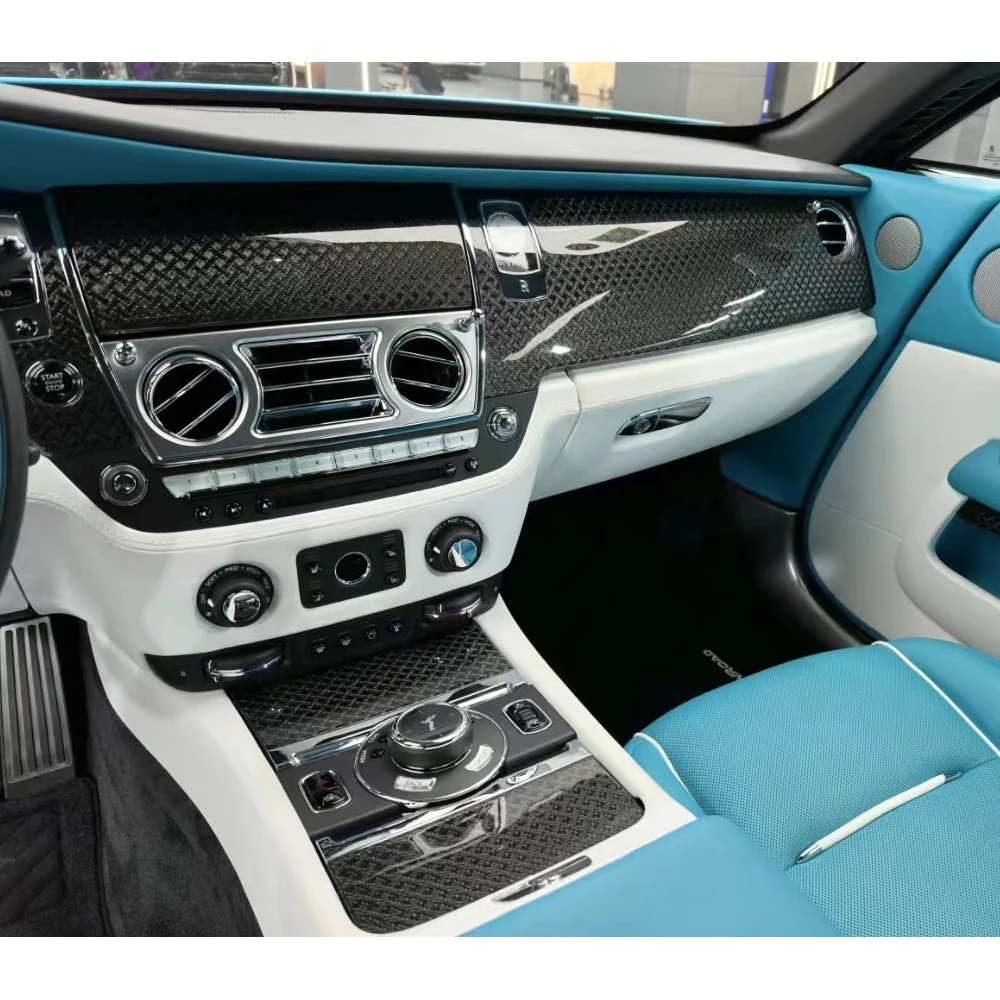 12 шт. Сменные карбоновые внутренние отделки наборы приборной панели центральная