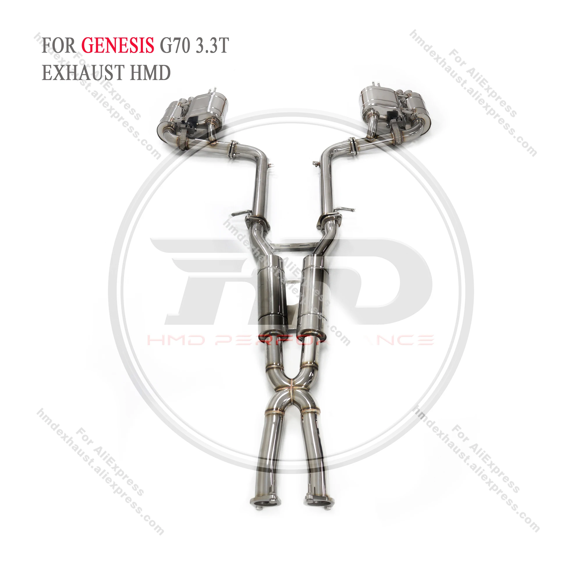 Выхлопная система HMD для Genesis G70 3 T выхлопных газов KIA stinger catback