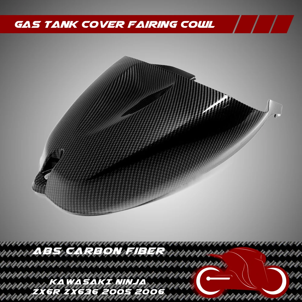 

Углеродное ABS волокно углеродное волокно шаблон крышка бака газа Обтекатель капота для KAWASAKI Ninja ZX6R ZX636 2005 2006