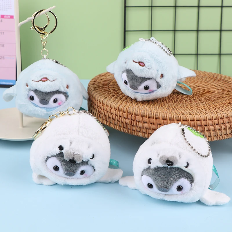 Мультяшный милый пингвин печать плюшевый брелок кулон мягкий кавайный с