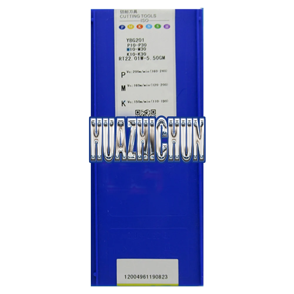 HUAZHICHUN YBG201 205 RT22.01W-N55P N60P Твердосплавные вставки Инструменты для токарных станков