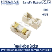 1808 0451 smd fuse holder socket fuse box base transposon 6 1x2 69mm temperature plastic shell portafusibili