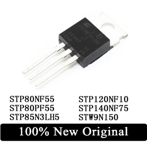10Pcs STP80NF55 STP80PF55 STP120NF10 STP140NF75 TO-220 STP85N3LH5 TO-252 STW9N150 TO-247 Transistor MOSFET IC chip Free Shipping