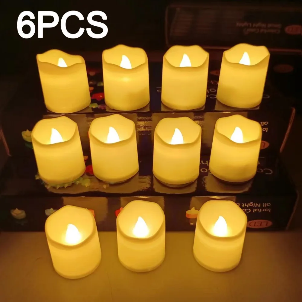 

LED Electronic Candle Flameless Flashing Candle Lamp Button Battery TeaLight Simulation Wedding Birthday Party Decoration Candle