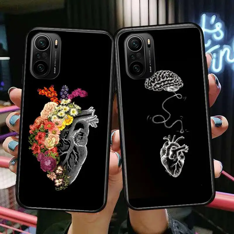 

Medical Human Organs Brain Phone Case For xiaomi redmi POCO F1 F2 F3 X3 Pro M3 9C 10T Lite NFC Black Cover Silicone Back Prett m