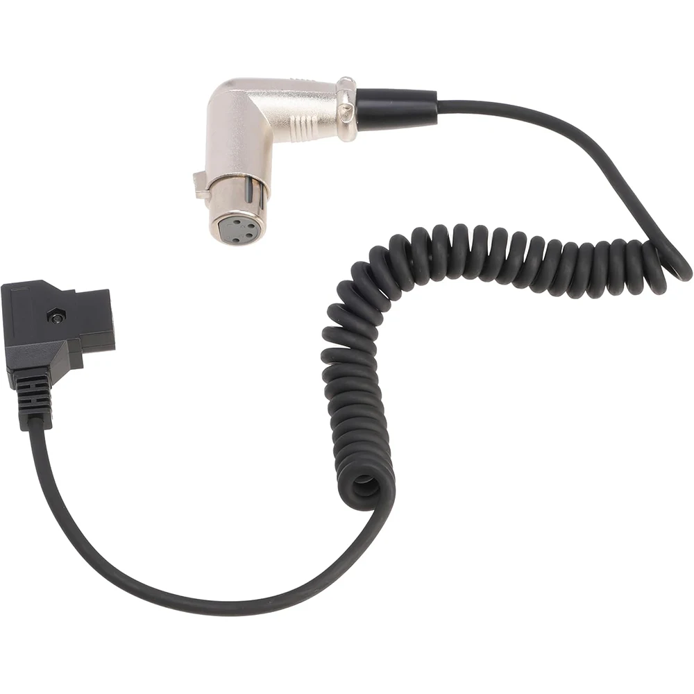 FOTGA спиральный D-tap to Angle XLR женский 4-контактный адаптер кабеля питания для Canon C300 III