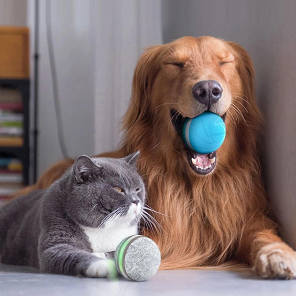 

Умная игрушка-мяч для кошек со светодиодный Ной подсветкой, автоматическая самовращающаяся игрушка для домашних животных